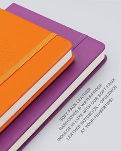 Custom Printing 2024-2025 Leather Hardcover Thread Sewing Bound 80 GSM <b>A5</b> <b>Line</b> Journal Box Sets Diary <b>Notebook</b> Gift Set - Product Image 3