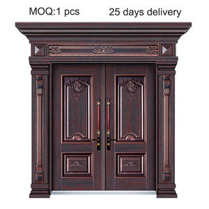 Techtop chính đôi bên ngoài cửa thép thiết kế cho ngôi nhà sắt thép cổng - Product Image 3