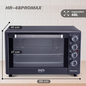 Forno elettrico a convezione Grunkel Heat Pro Max 48L con funzione girarrosto per uso su piano di lavoro - Product Image 2