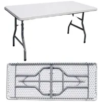 Table rectangulaire robuste, 31,5/6ft, table de camping d'extérieur, cendrier, bon marché