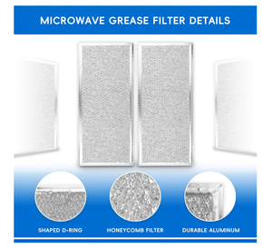 WB06X10608 5.1X7.63X0.09 Filtro de grasa de aluminio para horno microondas <span class=keywords><strong>Bosch</strong></span> LG Whirlpool - Product Image 2