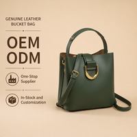 Sac Seau en Cuir Véritable pour Femme avec Boucle D, Sac à Main à Poignée Supérieure et Bandoulière, Idéal pour Vente en Gros aux Femmes d'Affaires, Logo Personnalisé