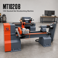 Mesin Bubut Kayu CNC Mustang MT1020B Mesin Pembuat Tongkat Baseball MT1020B untuk Pabrik Tongkat, Bengkel Peralatan Olahraga CE