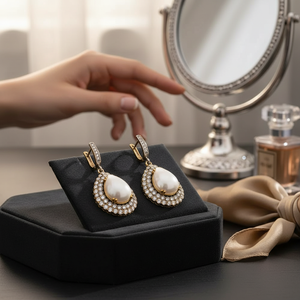 Pearly ต่างหูเงินแท้สำหรับผู้หญิงตุรกีทำด้วยมือขายส่ง925เครื่องประดับเงินสเตอร์ลิงสำหรับผู้หญิง - Product Image 3