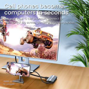 Eonline HUB Loại C để HD tương thích 3.0 Adapter PD loại C HUB <span class=keywords><strong>Dock</strong></span> 4k RJ45 cho Macbook iPad Pro không khí USB C Splitter - Product Image 3