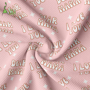 Tissu tricoté de polyester de tissu de balle imprimé par MAMAN CHER rose pour le vêtement - Product Image 6