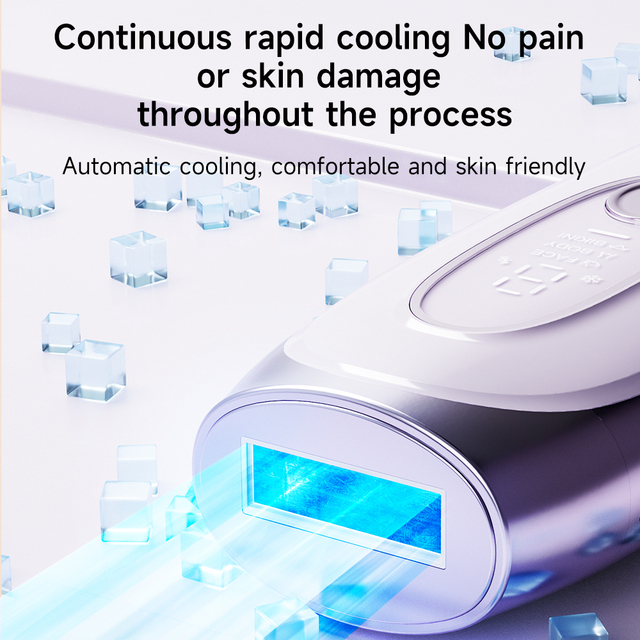 IPL Laser Hair Removal Device, 13J High Power, Ice Cooling Technology, 9 Energy Levels, Permanent Hair Removal for Full Body