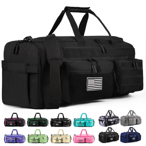 Borsa da Viaggio Sportiva Impermeabile Trailpop 50L con Logo Personalizzato, Borsone Nero da Palestra per Uomo - Product Image 1