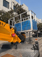 Caminhão de Trabalho com Controle Remoto de 32m de Altura, Cesta Aérea para Manutenção de Linhas de Energia e Limpeza de Fachadas