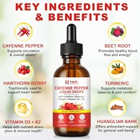 ODM/OEM Extrait de Capsaïcine de Piment de Cayenne en Gouttes Liquides Orales Marque Privée – Complément Herbal pour le Soutien Digestif et Immunitaire