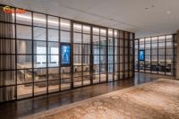 Mur de séparation en verre de bureau alliage d'aluminium persienne intégrée panoramique transparent ignifuge isolation phonique haute cloisons