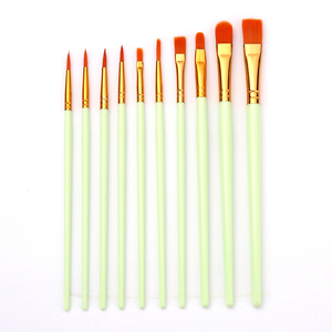 ชุดแปรงทาสี 10 ชิ้น แปรงทาสีน้ำ อะคริลิค น้ำมัน ขนไนลอน ด้ามพลาสติก ขายส่ง - Product Image 2
