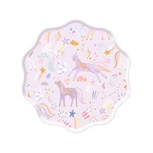 DAMAI Nouvelle conception personnalisée Ensemble de vaisselle sur le thème de la licorne avec assiettes en papier jetables, serviettes et gobelets pour 10 invités - Product Image 4