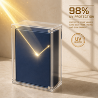 Boîte de rangement magnétique en acrylique transparent haute résistance aux UV, aimant puissant, thème animaux, écologique, collection Elite Trainer Box Booster Case
