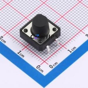 BX-TS-26-12129CJ Tactile Switch Through hole-4P,12x12mm Switch Single Pole Single Throw Round Button 2.6N Through Hole - Product Image 1