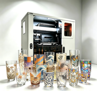 Imprimante UV à cylindre de grand diamètre 450 mm, machine d'impression jet d'encre rotative à 360 degrés pour l'impression personnalisée de grandes bouteilles et de vases
