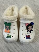 Zuecos con Decoración de Oso de Dibujos Animados, Sandalias de Verano y Pantuflas Forradas de Piel para Invierno, Ideales para Recuerdos de Boda, Uso en Interiores y Exteriores