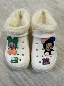 Cartoon Bear Decor Clogs Summer <b>Sandals</b> And Winter Furry Lined Slippers Great For Wedding Favors Indoor Outdoor Use - Product Image 6