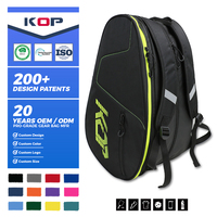 KOP Wasserabweisende Neue Kollektion Individuelles Logo Schwarze Pickleball-Schlägertasche Rucksack für Männer und Frauen Mit Schuhfach