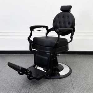 Barber Retro para <span class=keywords><strong>Hombres</strong></span> #   Sillón <span class=keywords><strong>de</strong></span> Barbero Profesional para Peluquería y Salón <span class=keywords><strong>de</strong></span> Belleza con Elevación y Soporte para el Rostro - Product Image 3