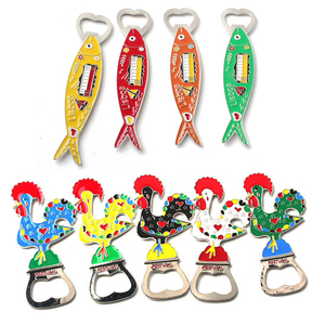 Imán de nevera de resina con diseño de pez gallo y corcho, recuerdo turístico de Portugal, Lissabón, autobús y tranvía, Porto - Product Image 6