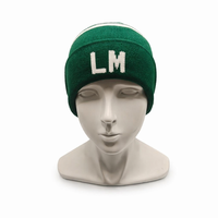 Bonnet en tricot style universitaire minimaliste, jacquard rayé LM, polyvalent, chaud et doux, idéal pour l'hiver et les activités quotidiennes en extérieur