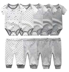 Conjunto de Ropa para Bebé Unisex de Algodón Puro Suave, de Alta Calidad, Económico, a la Moda, con Logotipo Personalizado, para Primavera/Verano - Product Image 3