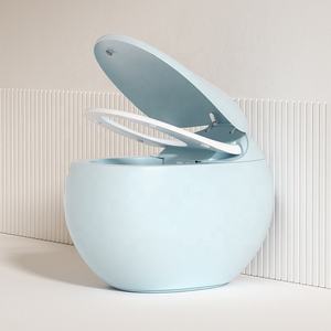 Высококачественный многоцветный Умный Унитаз в форме яйца, Электрический автоматический обогрев сиденья, интегрированный туалет без резервуара, умный туалет - Product Image 6