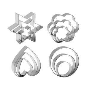 Ensemble <span class=keywords><strong>de</strong></span> moules à pâtisserie multi-formes 12 pièces <span class=keywords><strong>en</strong></span> acier inoxydable, emporte-pièces <span class=keywords><strong>en</strong></span> forme <span class=keywords><strong>de</strong></span> cœur et d'étoile pour une variété <span class=keywords><strong>de</strong></span> <span class=keywords><strong>biscuits</strong></span> et <span class=keywords><strong>de</strong></span> fondants <span class=keywords><strong>de</strong></span> Noël - Product Image 4