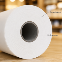 Kertas Gulung Resi Hotel untuk Kasir POS, Kertas Thermal 35-80GSM, Inti Kertas Pulp Kayu, OEM