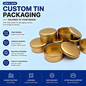 Caja de <span class=keywords><strong>lata</strong></span> RTS de grado alimenticio de alta calidad, gran oferta de fábrica, venta al por mayor, contenedor de latas de Metal para embalaje, pastel, caramelo, galleta de Chocolate - Product Image 1