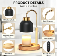 Lampe chauffe-bougie avec minuterie et variateur d'intensité, hauteur et luminosité réglables