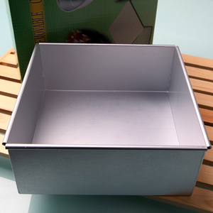 Gerade Kante Aluminium Viereckkuchen Backpfanne Kuchenform Kuchenformen Metallpfanne 4 Zoll - Product Image 2