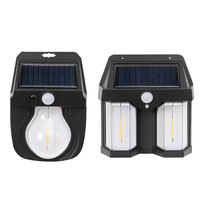 IP66 étanche petite LED lumière solaire extérieure PIR capteur de mouvement lampadaire solaire à intensité variable pour l'éclairage d'ambiance de mur de jardin