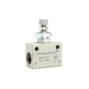 วาล์วควบคุมการไหลทางเดียวแบบปรับได้ Pneulead Precision รุ่น QS 02 TF ตัววาล์วทำจากอลูมิเนียมอัลลอยด์ สำหรับควบคุมการไหลของอากาศ ชิ้นส่วนนิวเมติก - Product Image 3