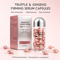 Sérum Visage Raffermissant Personnalisé OEM aux Capsules de Truffe et Ginseng, Perles de Renouvellement Nocturne Reishi et Lotus des Neiges, Produits de Soin Visage