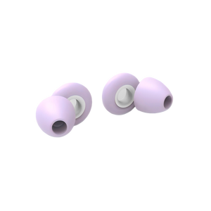 Bouchons d'oreilles réutilisables en silicone violet, type flange, à enfiler, pour le sommeil, réduction du bruit, atténuation de la sensibilité, protection contre le ronflement et les voyages - Product Image 1