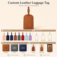 Étiquette de bagage promotionnelle en cuir PU avec logo personnalisé, étiquette de valise de voyage personnalisée avec cache de confidentialité pour cadeaux événementiels