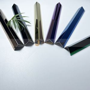 EX338 High Quality Modern L-Shape <b>Corner</b> Decoration Tile Wall Trim Strip 8K Silver Mirror Finish Stainless Steel Waterproof - Product Image 5