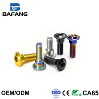 Vis en alliage de titane anodisé BF TC4 à tête cylindrique avec six pans creux pour modification de véhicule, boulon de réduction de poids pour moto électrique M5 M6