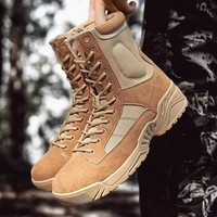 Bottes tactiques pour hommes, respirantes, pour la randonnée en plein air, chaussures d'entraînement, grandes tailles pour l'hiver, l'automne et l'été