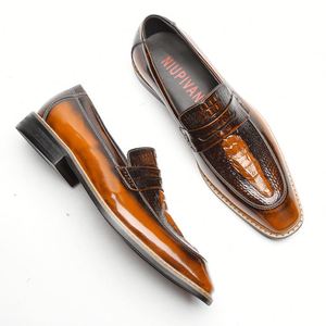 Bottes en cuir de style britannique pour hommes avec sangles réglables, pour tenue de travail formelle, en cuir de vache brut de première qualité, bottes basses pour hommes - Product Image 5