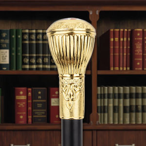 Bâton de marche en alliage d'or luxueux pour gentleman avec motif américain cadeau d'anniversaire de voyage en plein air à la mode et portable - Product Image 3