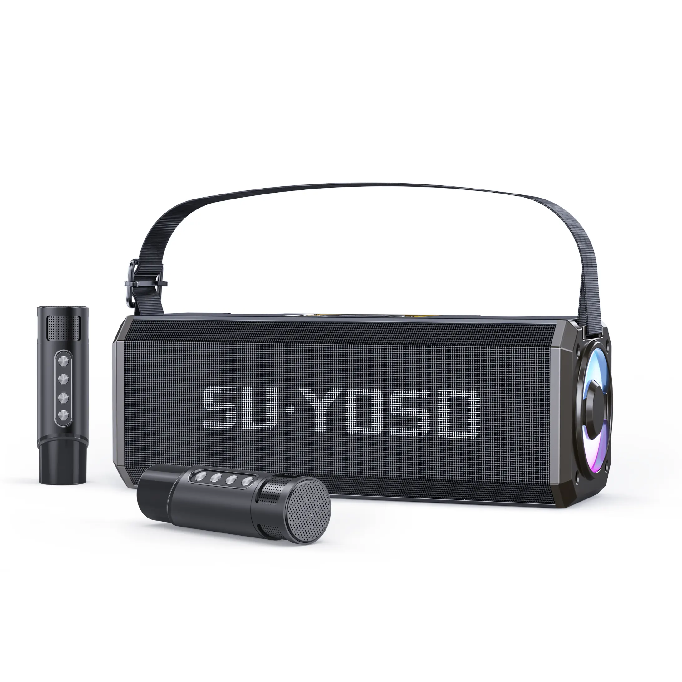 YS-228 Karaoke Machine Wireless Portable Karaoke Speaker with Wireless Microphones Ideal for Home Karaoke Singing Party