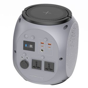 Station d'alimentation portable unique de 600 W, compatible AC/DC, avec charge sans fil et lampe torche pour activités de plein air - Product Image 2