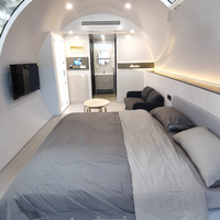 Cabine en acier préfabriquée portable, étanche, 2 chambres, capsule spatiale extensible pour hôtels sur terres inutilisées