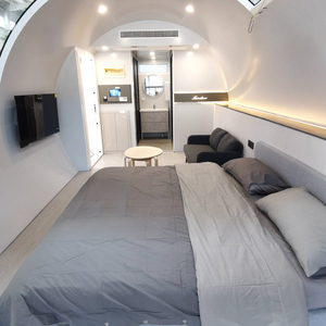 Cabina de Acero Prefabricada Portátil Impermeable de 2 Dormitorios Tipo Cápsula Espacial Expandible para Hoteles en Terrenos Baldíos - Product Image 4