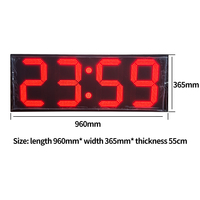 Minuteur de Défi Interactif pour Fête de Carnaval avec Bouton Poussoir, Écran LED Numérique Double Face Rouge de 12 Pouces, Rechargeable