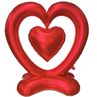 Super taille debout 4D tridimensionnel amour décoration aluminium Film ballon fête carte aluminium Film ballon