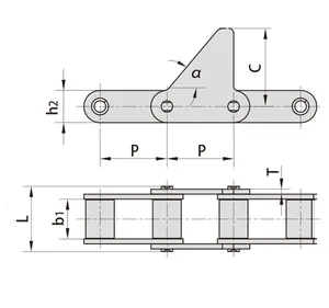 S loại s62f1 50 độ thép nông nghiệp băng tải Dây chuyền con lăn - Product Image 1